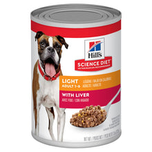 Hill's - Science Diet - Wet Food Tins - Adult Dog (1-6) - Light - 12 x 370g