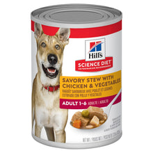 Hill’s - Science Diet - Wet Food Tins - Adult Dog (1-6) - Savory Stew with Chicken & Vegetables - 12 x 363g